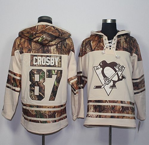Penguins #87 Sidney Crosby Cream/Camo Stitched NHL Jersey - Click Image to Close